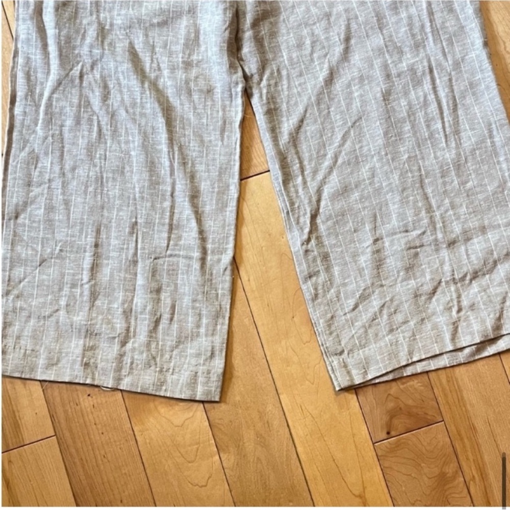 NWT DREW Striped Belted Linen Pants
Size Small Tan and White - Picture 10 of 10